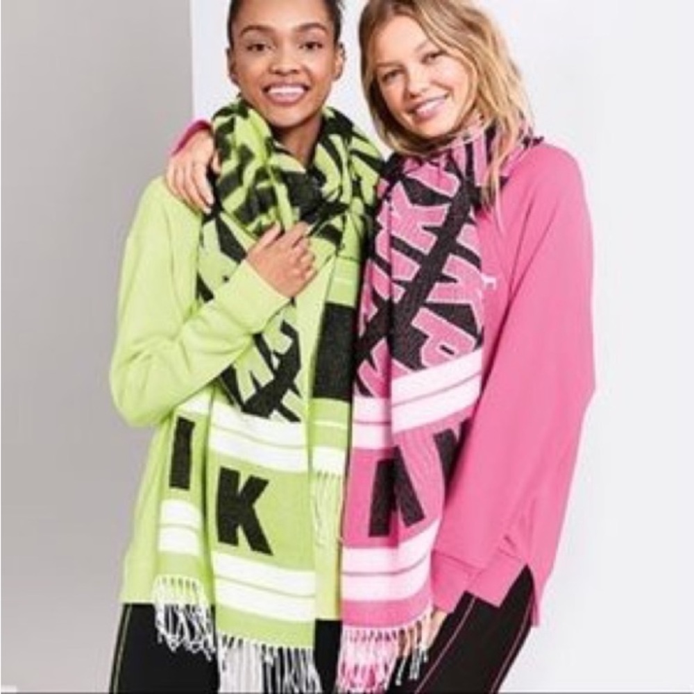 PINK by Victoria’s Secret Blanket Scarf Flawless Neon Citrus